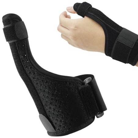 Pluvyze Daumenbandage,Daumensattelgelenk Bandage,Daumenschiene,Bietet Stabile Unterstützung zur Linderung von Daumenverletzungen,Sehnenentzündungen und Arthritisschmerzen,Universalgröße(Schwarz)