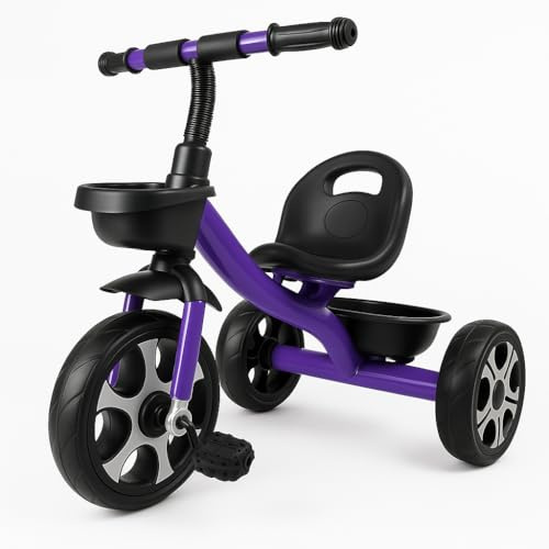 Foryourlittleone Kids Trike Venture Tricycle Baby Push Bike | Age 18 Months to 6 Years | Gift Toddler Tricycles (Purple)