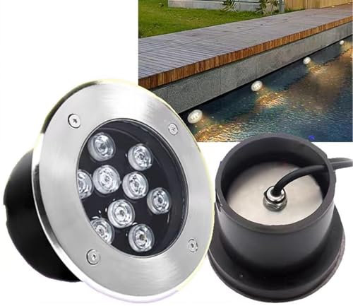 Luci LED Per Piscina - Lampade LED Sommergibili Per Fontane, Faretti LED Da Giardino A Bassa Tensione In Acciaio Inossidabile Da 24 V, Illuminazione Per Laghetti Esterni Impermeabile IP68(RGB,3W)