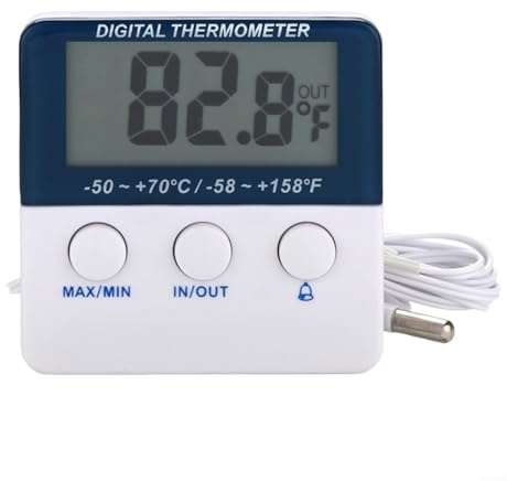 Termometro elettronico per frigorifero con allarme di movimento e monitoraggio della temperatura massima minima per la conservazione sicura degli alimenti