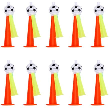 Oreilet 10st Stadiumhorn, Högljudda Vuvuzela Horn Fotboll Fotboll Cheer Horn, Loud Noise Maker, Soccer Cheer, Air Horns Noisemaker för Sportevenemang, Fotbollsfavoriter (ABS)