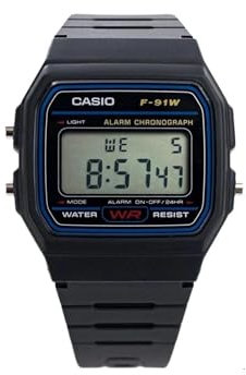 Casio, para Hombres, Reloj Informal F91W-1