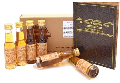 Vita Dulcis Rum Tasting Probierset Edition Einsteiger 6x0,02l (=0,12l) mit Verkostungsbooklet | Probier Set | Rum Set
