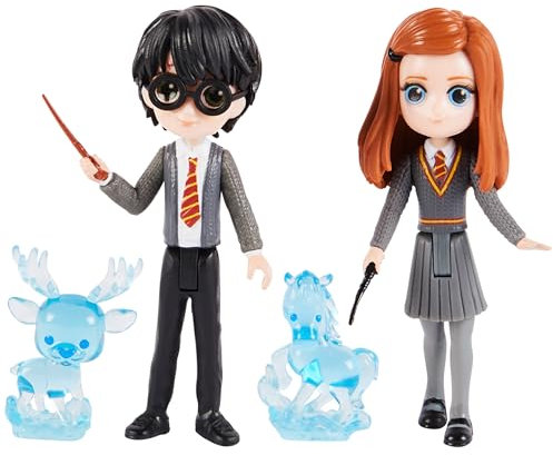 Wizarding World Harry Potter - Freunde Spielset mit Harry Potter und Ginny Weasley Sammelfiguren sowie 2 Patronus-Schutzwesen, Spielzeug für Kinder ab 5 Jahren, Fanartikel