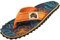 Gumbies Originals Rot - Flip Flops aus recycelten Materialien - profilierte Sohle aus wiederverwerteten Autoreifen, weiches Fußbett aus Canvas-Baumwolle, bequemer Zehensteg - Orange Hibiscus, 45