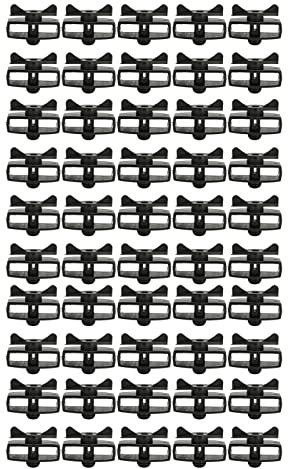 Tendifilo per Recinto Elettrico Accessori per Recinto Elettronico 50Pcs Tendifilo per Recinto Elettrico Tenditore per Filo in Lega per Recinto Elettronico da Giardino Portatile (Nero)