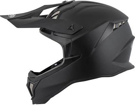 MTR X7B Evo Motocross Helm, ECE 22.06 Geprüfter Motorradhelm, Crosshelm ohne Visier, Cross Helm Motorrad mit Belüftung & Entlüftung, Downhill Helm Geeignet als Fullface Helm MTB, Schwarz, XXL