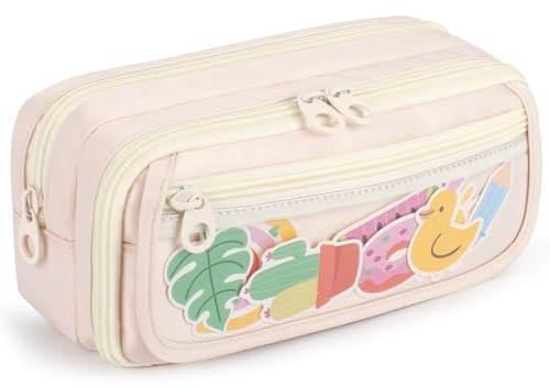 Bunnychic Astuccio Grande Capacità con Scomparti, Borsa per Matite con Cerniera, Grande Astuccio per Penne per Ragazze, Ragazzi, Uomini e Donne, Astuccio da Scrivania per Scuola, Università e Ufficio