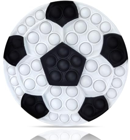 Cuackamily Pop Fidget Toy, Bubble Poppet Fidget Toy, Silicone Pop Fidget Sensory Toy, Popping Fidget Stress Autism Relief Anti Stress Push Toy for Kids and Adults, Parent-Child, Gift, Party (Football)