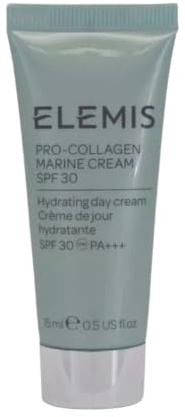 ELE-M-I-S Pro-Collagen Marine Cream, Travel Size Anti-Wrinkle Hydrating Day Cream, Firming Moisturiser for Fine Lines, Lightweight Anti-Ageing Skincare for All Skin Types, 15ml