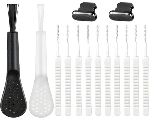 OAAO 28Pcs Nettoyant pour Téléphone Portable, Brosses Électriques Anti-Poussière, Têtes De Nettoyage De Prise, Antistatique Portable, Adapté Aux Écouteurs Et Aux Claviers.