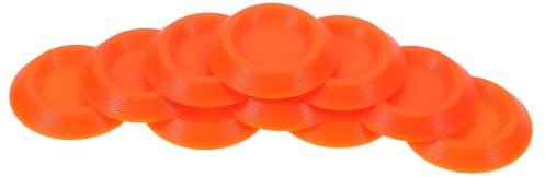 Abaodam 12 Pièces Petit Bol Rond en Plastique Orange pour Nourrir Cafards et Grillons en Terrarium, Mangeoire Robuste Structure Solide pour Enclos D'insectes