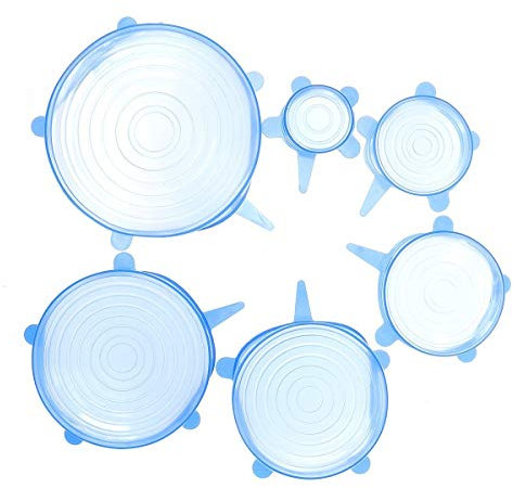 TEMPO DI SALDI Coperchio In Silicone Estensibile 6 Pezzi Pellicola Avvolgente Da 7 A 20 Cm