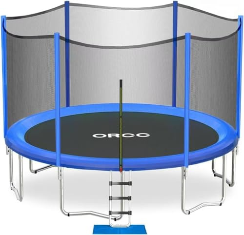 ORCC Kids Trampoline, 1200LBS Weight Capacity Outdoor Trampoline 16 15 14 12 10 8FT Yard Trampolines for Kids Adults