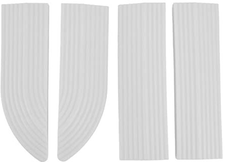 4 Stück Universal Gummi Rollstuhlrampe, Treppeneinstiegsleiste für Schwellen, Türen und Badezimmer, Weiß