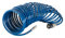 Scheppach Tuyau Spirale à Air Comprimé 10 m Bleu, Raccord 1/4'', Raccord Rapide, Compatible avec Compresseurs Scheppach