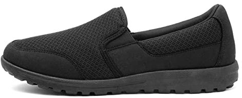 Lilley Dusty Womens Black Mesh Slip On Shoe - Size 8 UK - Black
