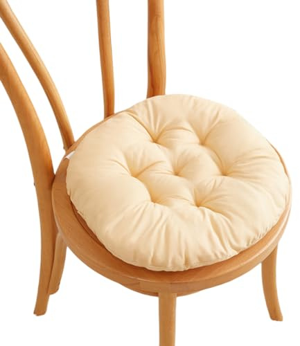 LOJAX Cuscini per sedie da pranzo Set di 8 cuscini rotondi per sedie da giardino Cuscini per sedili da giardino Cucina Balcone Soggiorno 36 x 36 x 5 cm Decorazione per interni ed esterni