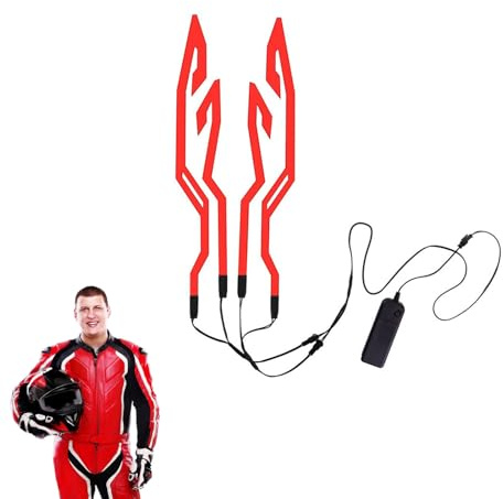 Luce per casco moto – 380 x 35 mm striscia LED in PVC, per modalità segnale impermeabile | per la guida notturna, sicurezza dei caschi da bicicletta, miglioramento della visibilità
