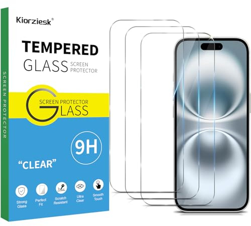 3 styck Härdat glas för iPhone 16 Plus, iPhone 15 Pro Max, iPhone 15 Plus, 6,7 tum skyddsfilm 6,7 tum, Hårdhet 9H, Bubbelfri, Anti-rep, Anti-fingeravtryck, Ultra Genomskinlig, Ultra Hållbar, Klar