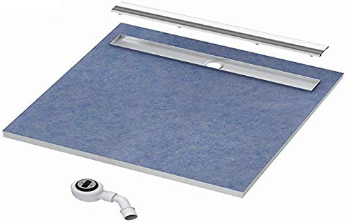 Duschbräda 90 x 90 duschelement lutningsplatta för kakel kakelbar duschränna Stabilsound®Base