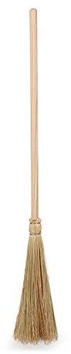 Mendi Escoba Estilo Fantasía 111 cm, Fabricada en España, Ideal para usos de Limpieza y para Disfraces, Eventos y ambientación mágica, Estilo rústico. Es una Escoba de Verdad.