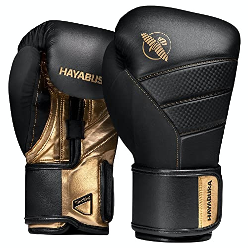 Hayabusa T3 Boxhandschuhe Boxhandschuhe Damen Herren - Schwarz/Gold, 12oz