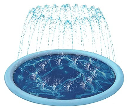 Auptiz Splash Pad, PVC Splash Play Mat Almohadilla, Piscina Salpicaduras Juegos de Agua para Actividades Familiares, Aire Libre Jardín Actividades Familiares Fiesta Playa