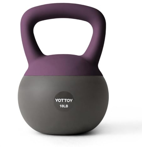 YOTTOY Mjuka kettlebells, 4,5 kg kettlebell med halkfri bas och slagtålig design – perfekt för styrketräning, kettlebells tyngdlyftning, personlig träning
