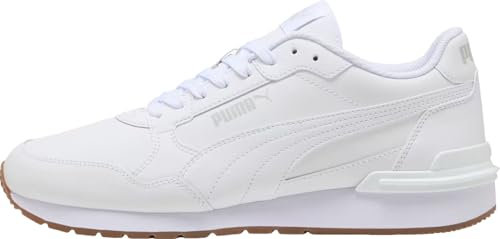PUMA Unisex ST Runner V4 L Sneaker, White-Glacial Gray-Gum, 37.5 EU