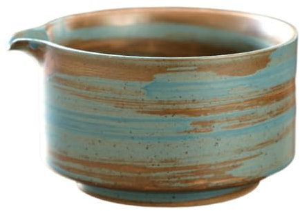 JISADER Bol à matcha fabriqué à la main, accessoires à matcha, bol à thé traditionnel en porcelaine, bol à mélanger pour la préparation du matcha japonais, Bleu