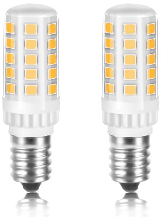 Karyoosi 2er Lampadine LED E14 4W Equivalenti a 40W, Bianco Neutro 4000K, 500LM, Lampadina LED E14 per Cappe, Macchine da Cucire, Soggiorni, Non Dimmerabile