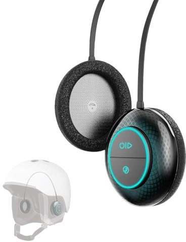 ASIEVIE LS-AC01 Bluetooth 5.4 Ski Helmet Headphones with HD-Microphone & Automatic Call Answering for Skiing, Cycling, Ice Skating - Black
