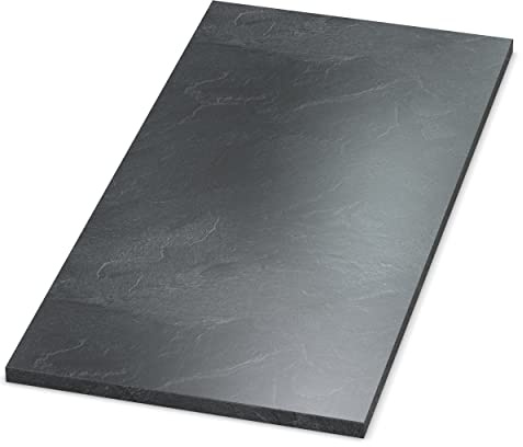 AUPROTEC Piano del tavolo 28 mm, ardesia, 600 mm x 600 mm, pannello di truciolato rivestito in resina melamminica, con selezione di bordi in ABS da 2 mm, 60 x 60 cm
