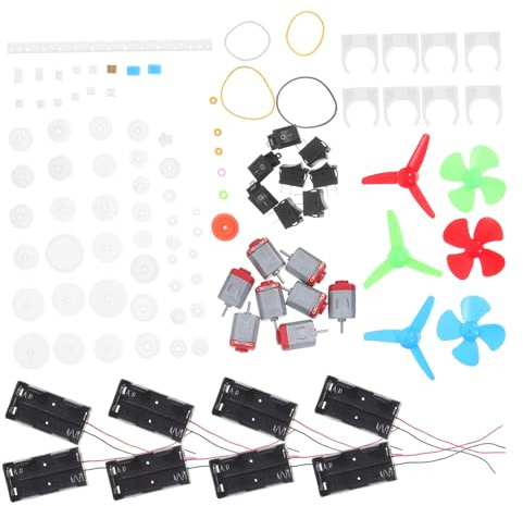 SOPOTUTU Kit De Jouets De Circuit avec Moteurs À Continu pour Enfants Jeu D'Expérimentation Physique Jouets D'Engrenages Électriques pour Enfants Kits De