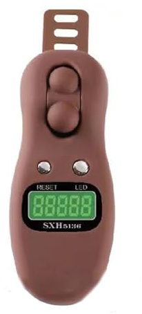 Nucelit Elektronisk digital fingerräknare med LED Tasbih Tally Counter Clicker återställningsbar roterande bönpärlor Tally Digital