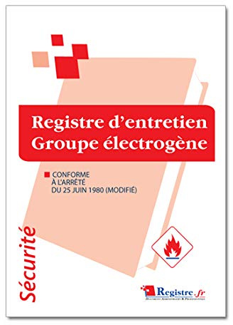Registre d'Entretien Groupe Électrogène - P059