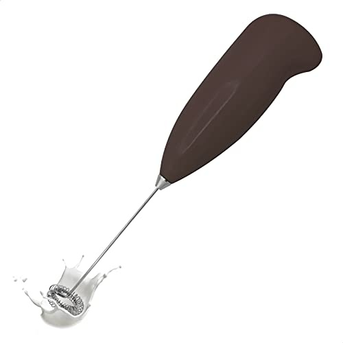 Euroxanty Mousseur électrique avec manche ergonomique et tige métallique 21,5 x 5,5 x 4 cm Marron