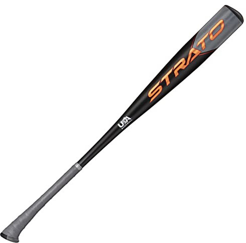 Axe Bat 2023 Strato (-8, 2-5/20.3 cm) USA Baseballschläger, 1-teilig, Legierung, Schwarz/Grau/Orange (76,2 cm/623,7 g)