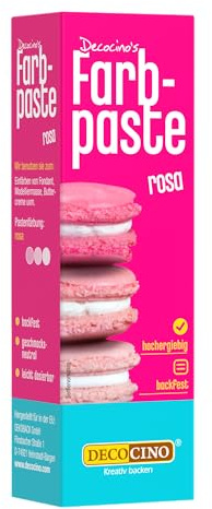 DECOCINO Farbpaste Rosa – 20 g – Lebensmittelfarbe, ideal zum Einfärben von Kuchen, Fondant und Cremes – AZO-frei und glutenfrei