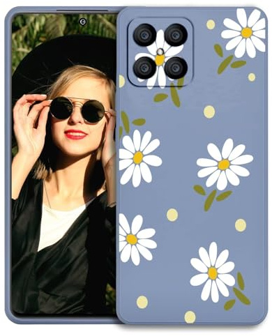 POUHYE Cover per Honor X8 4G Custodia, Morbida Copertura Protettiva in Silicone TPU con Protezione Della Fotocamera, Resistente Case del Telefono Antiurto Azzurro