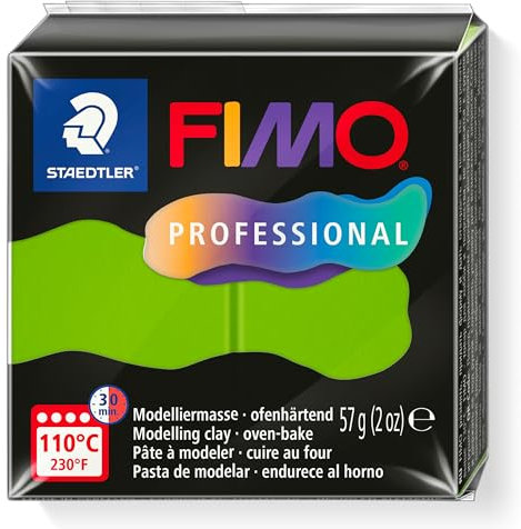 STAEDTLER FIMO Professional 8040 ofenhärtende Modelliermasse, speziell für Profis und Künstler, Einzelprodukt hellgrün, 8040-51