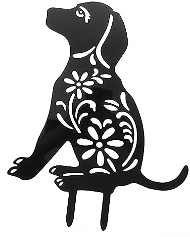 BESPORTBLE Elegante Decorazione Da Giardino in Acrilico Nero Decorazione Da Cortile Decorazione Artistica Ornamento in Acrilico Per Cani