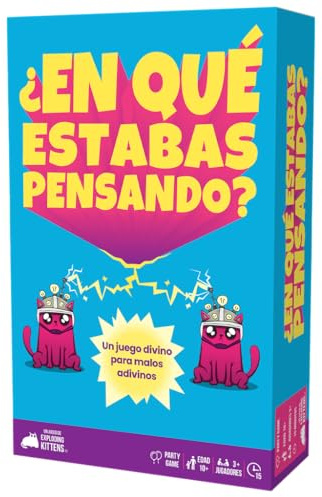 Asmodee ¿En qué estabas Pensando?, Juego de Mesa de Palabras y Pistas con Letras, Diversión para Adivinos y Familias, A Partir de 7 Años, A Partir de 3 Jugadores, 15 Minutos por Partida, Español