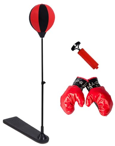 Saco De Boxeo para Niños | Bolsa De Boxeo Ajustable En Altura con Guantes Y Base, Deportivo, Kit Estable para Niños y Niñas de 3 a 10 Años para Entrenamiento en Casa Exterior o