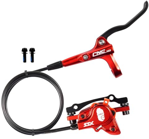CNCLOL Freno idraulico per bicicletta, set di freni idraulici, freno a disco idraulico anteriore destro 800 mm, posteriore sinistro 1450 mm, freni a disco idraulici per MTB/BMX/bici da strada/mountain