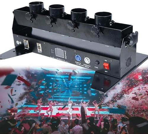 Máquina lanzadora de confeti, máquina lanzadora de confeti, cañón, con efectos de control remoto y control inalámbrico para fiestas, bodas y conciertos.