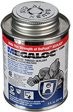 Hercules 15806 Megaloc Multi-Purpose Thread Sealant, Can, Blue, Liquid Paste, 8 oz./236 ml/1/2 Pint, 8 Fl Oz