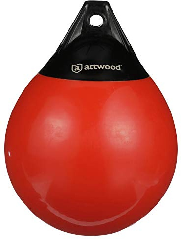 attwood 9350-4 Anchor Buoy, 9 Inches Long, Heavy-Duty Marine-Grade Vinyl, Built-In UV Inhibitors, MicroGuard® Mold Protection