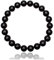 Unique Chakra Buddha schwarzer Onyx Perlen Armband 8mm Energiearmband Heilsteine dehnbar Unisex 16cm bis 20cm Juweliers Qualität